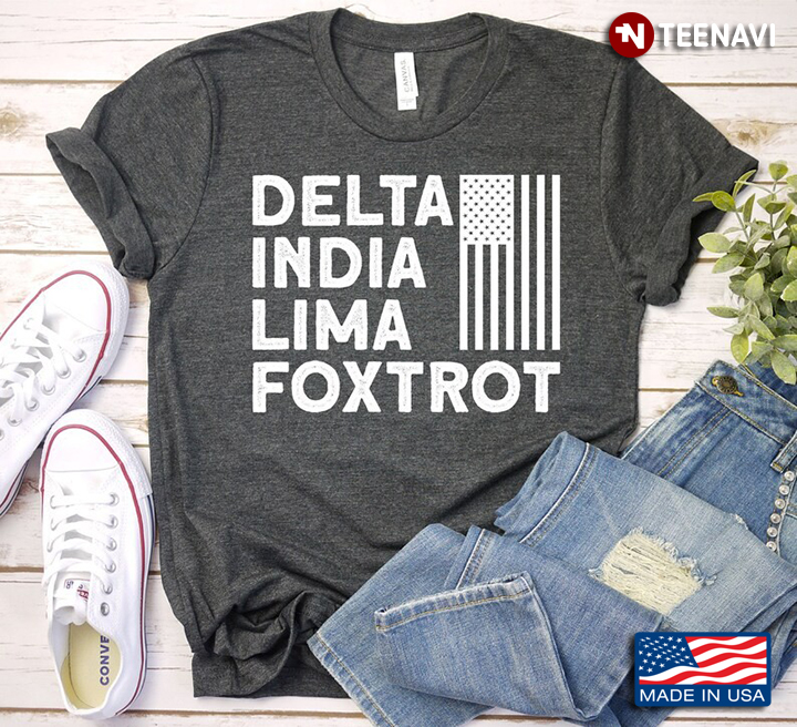 Delta India Lima Foxtrot American Flag for Travel Lover