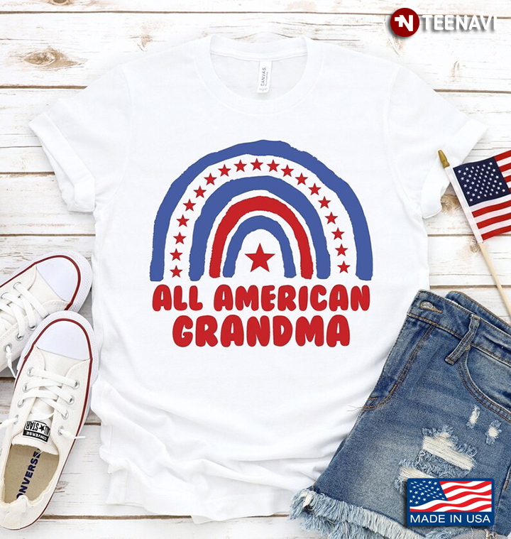 All American Grandma Rainbow Patriotic Gifts for Grandma