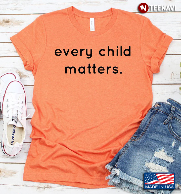 Every Child Matters Rainbow Orange Shirt Day Indigenous