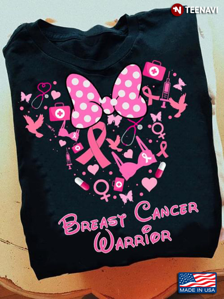 Breast Cancer Warrior Mickey Face Breast Cancer Awareness