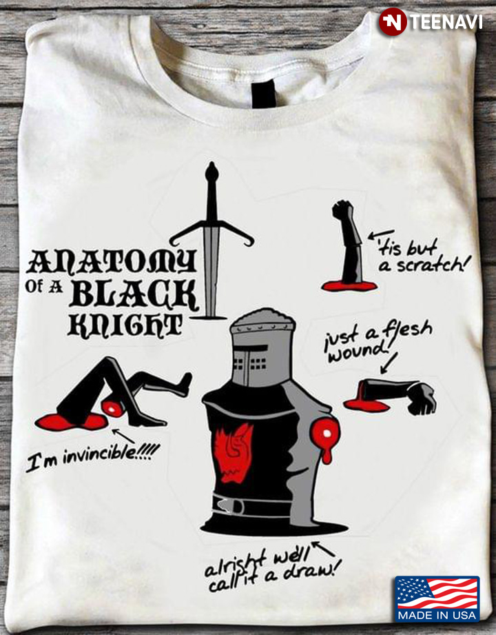 Anatomy Of A Black Knight I'm Invincible Alright We'll Call It A Draw Monty Python