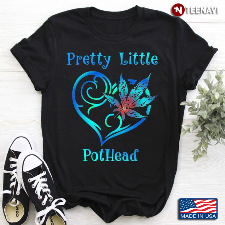 Pretty Little Pothead Heart And Weed Funny Design