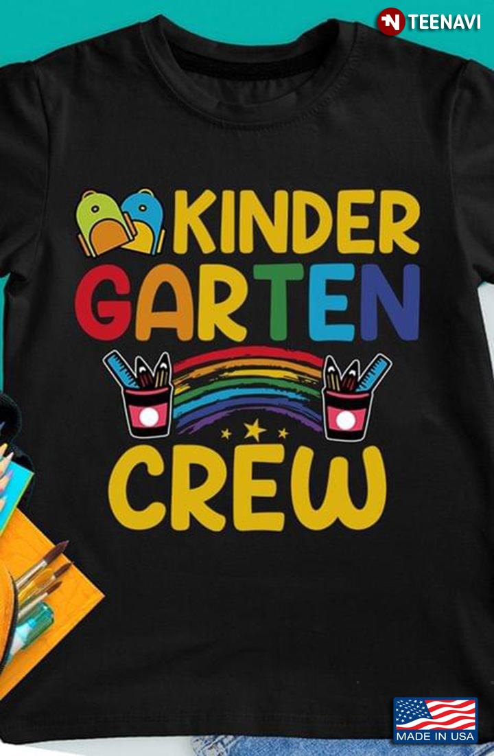 Kindergarten Crew Rainbow Back To School Funny Gifts for Teacher