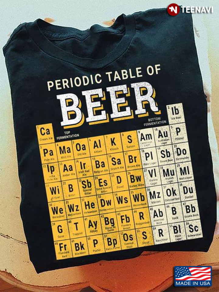 Periodic Table Of Beer Chemistry for Alcohol Lover