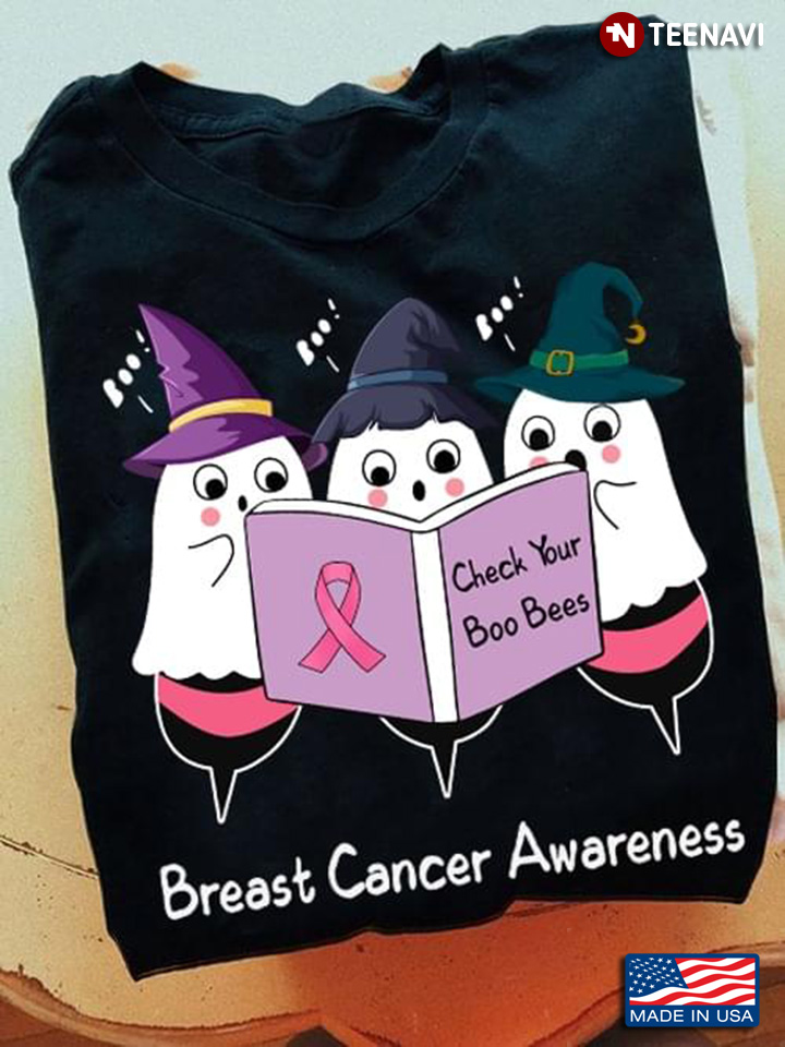 Check Your Boo Bees Breast Cancer Awareness Boo Bee Witch for Halloween