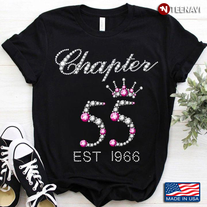 Chapter 55 Est 1966 Crown 55th Birthday Funny Gifts for Birthday