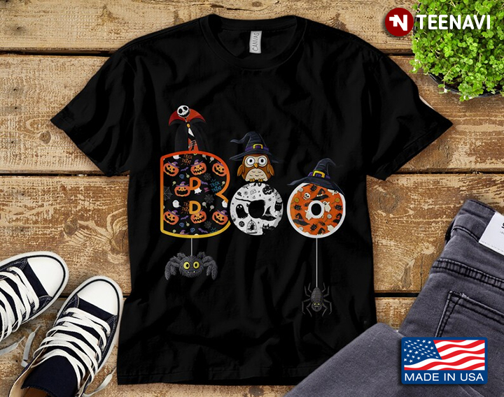 Boo Jack Skellington Owl Witch Spiders And Jack O’ Lantern for Halloween