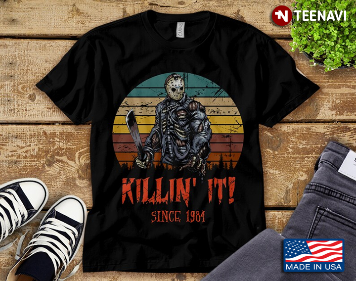 Vintage Killin' It Since 1984 Jason Voorhees Friday The 13th Horror Movie for Halloween