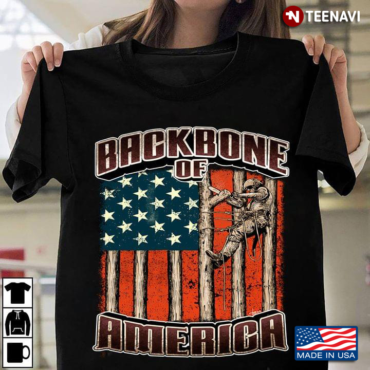 Backbone Of America American Flag Logger Patriotic