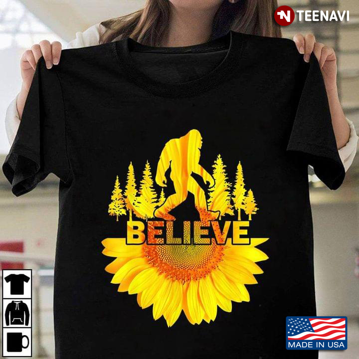 Believe Bigfoot Walking In The Forest And Daisy for Bigfoot Lover