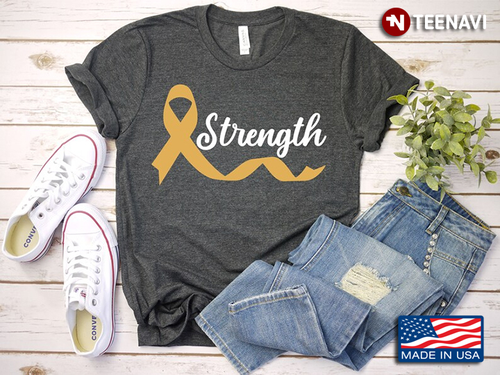 Strength Gold Ribbon Childhood Cancer Awareness
