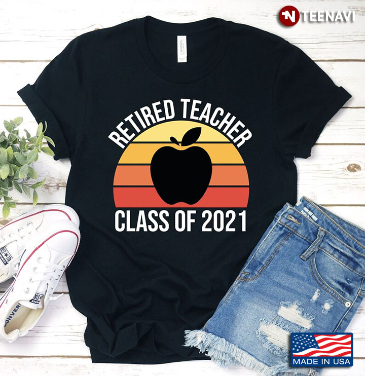 Vintage Retired Teacher Class Of 2021 Gifts for Teacher