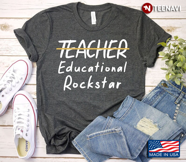 Teacher Educational Rockstar Funny Design