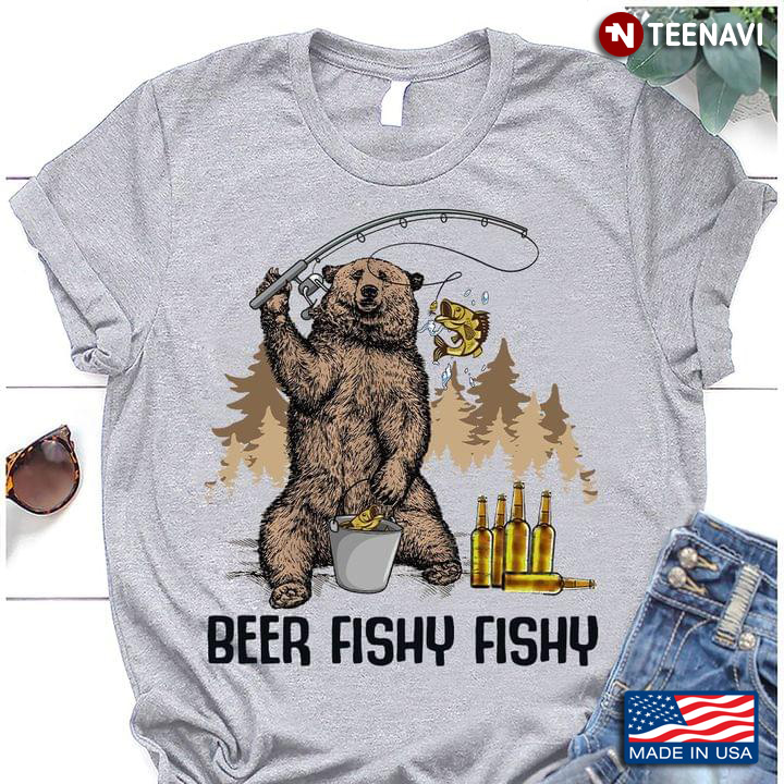 Beer Fishy Fishy Bear Goes Fishing for Fishing Lover