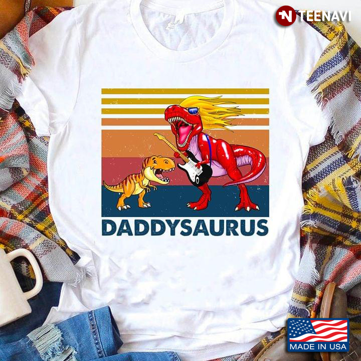 Vintage Daddysaurus Funny Dinosaurs for Father's Day