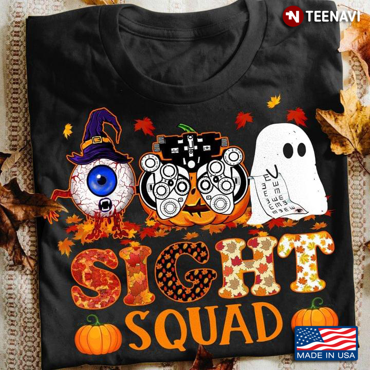 Sight Squad Funny Optometry Witch Pumpkin And Boo for Halloween