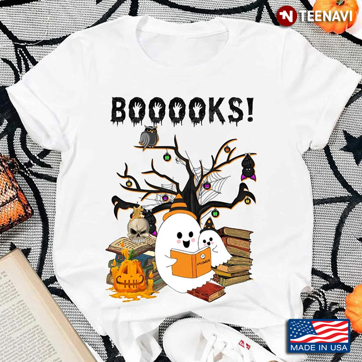 Booooks Boo Reading Book Book Lover for Halloween