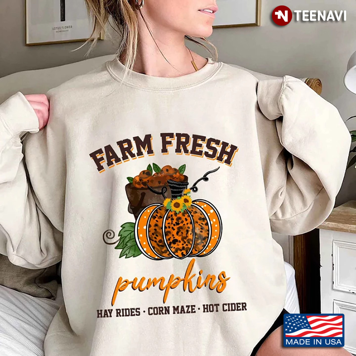 Farm Fresh Pumpkins Hay Rides Corn Maze Hot Cider Leopard