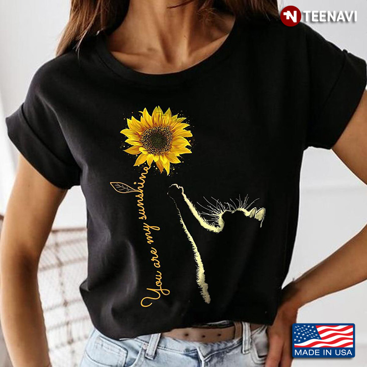 You Are My Sunshine Cat And Sunflower for Cat Lover