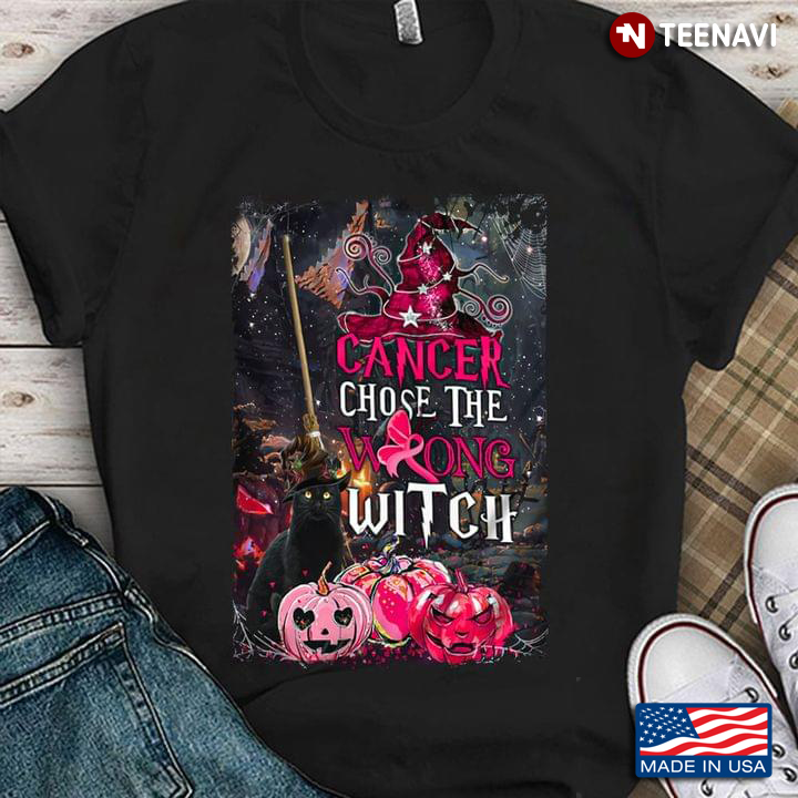 Cancer Chose The Wrong Witch Breast Cancer Awareness for Halloween