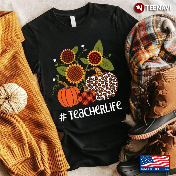 Teacher Life Sunflowers And Pumpkins Leopard Gifts for Teachers