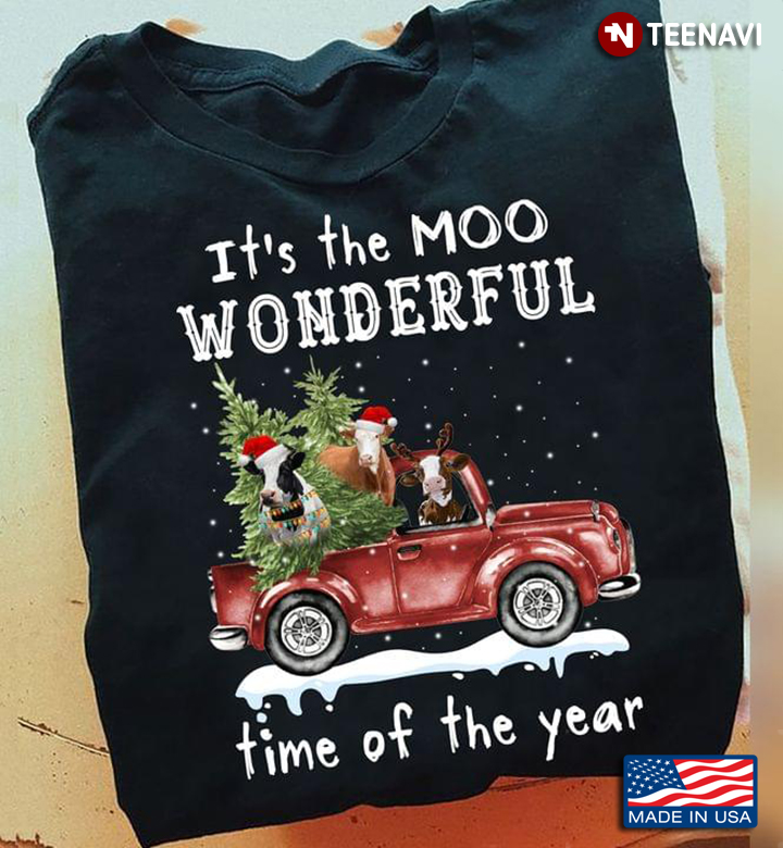 It's The Moo Wonderful Time Of The Year Funny Cow for Christmas