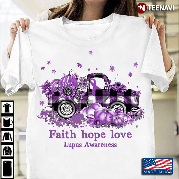 Faith Hope Love Lupus Awareness Pumpkins Sunflowers On Car