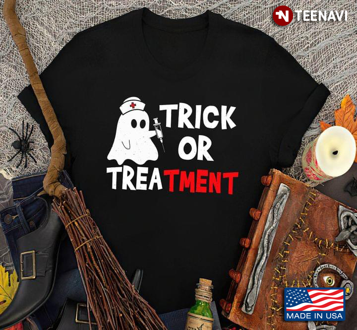 Trick Or Treatment Ghost Nurse Halloween