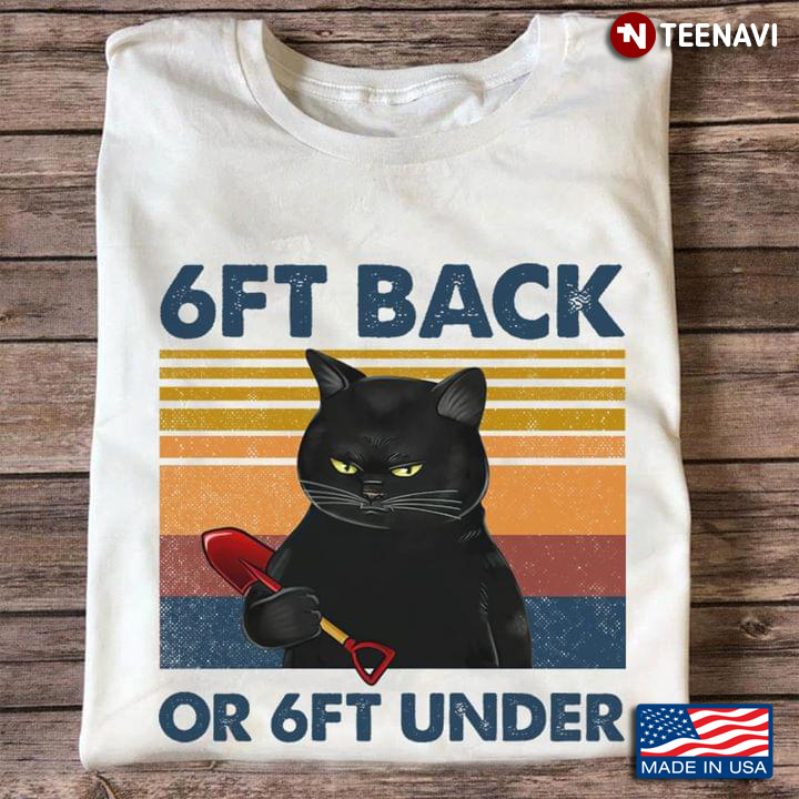 Black Cat 6ft Back Or 6ft Under Vintage