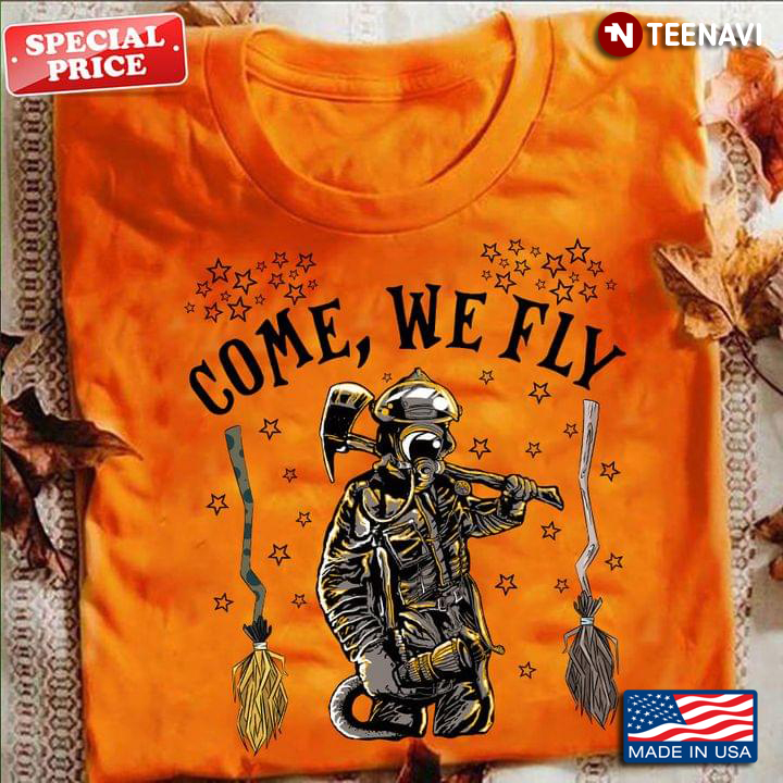 Come We Fly Brooms Hocus Pocus Three Witches T-Shirt