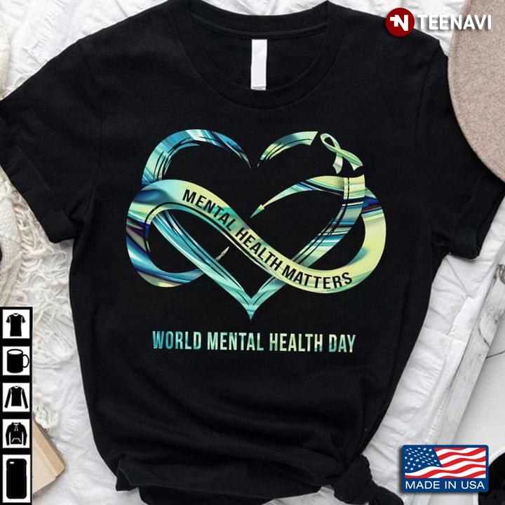 Heart Green Ribbon Mental Health Matters Awareness World Mental Health Day