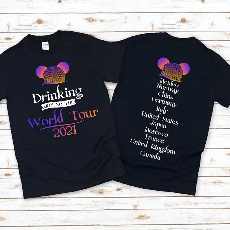 Drinking Around The World Tour  2021 Destinations Checklist Mickey Mouse