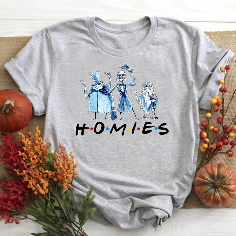 Homies The Haunted Mansion Halloween The Hitchhiking Ghosts T-Shirt