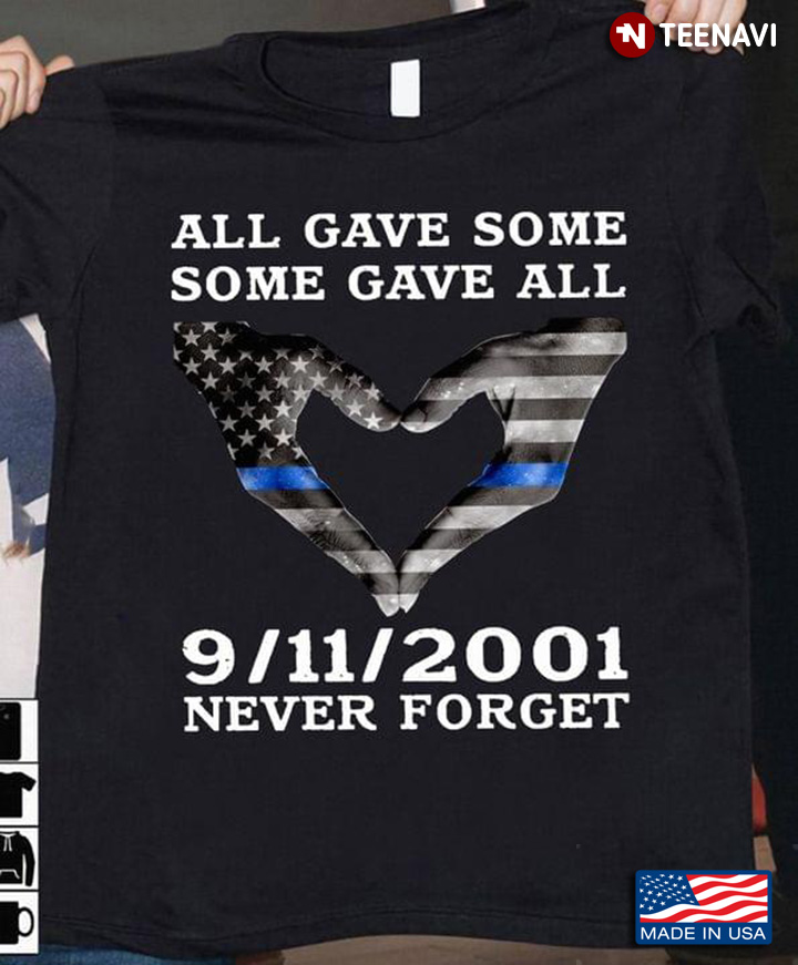 American Flag Hand Of Love All Gave Some Some Gave All 9-11-2001 Never Forget