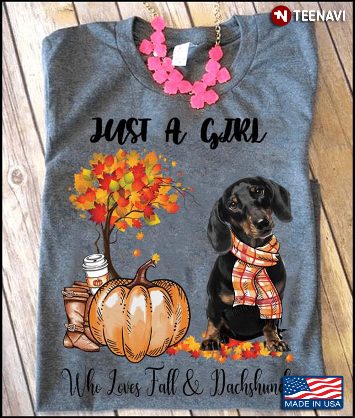 Just A Girl Who Loves Fall And Dachshunds Halloween