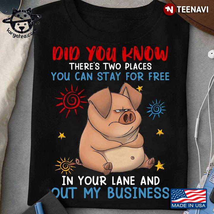 Grumpy Pig Did You Know There’s Two Places You Can Stay For Free In Your Lane And Out My Business
