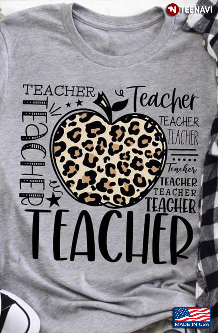 Apple Teacher Leopard Squad Team Teaching School Students