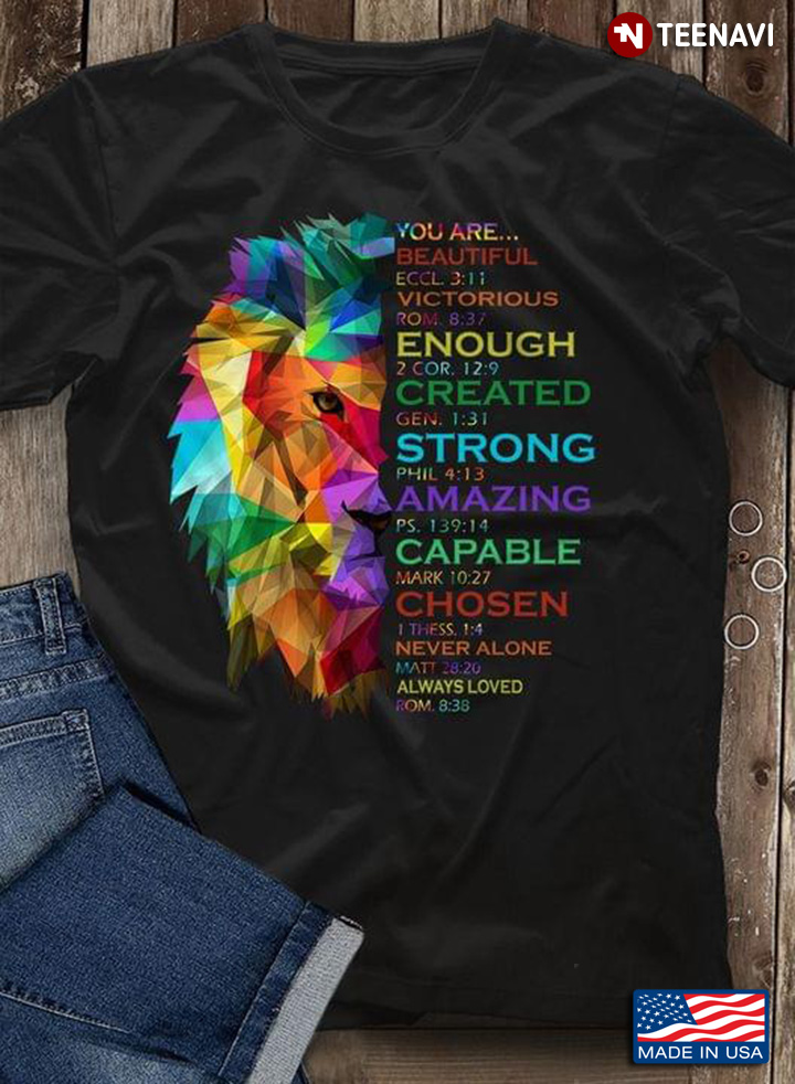 God You Are Beautiful Eccl 311 Created Gen 131 Bible Verse Colorful Lion