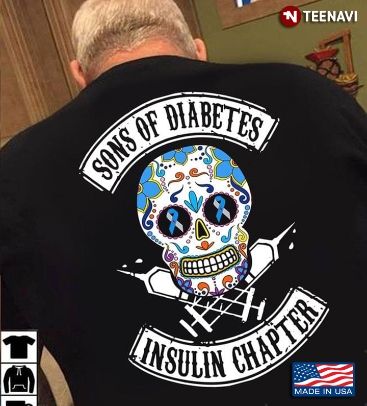 Son Of Diabetes Insulin Chapter Floral Sugar Skull