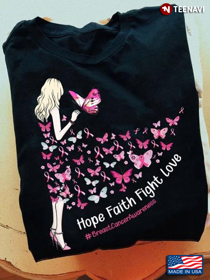 Hope Faith Fight Love Breast Cancer Awareness