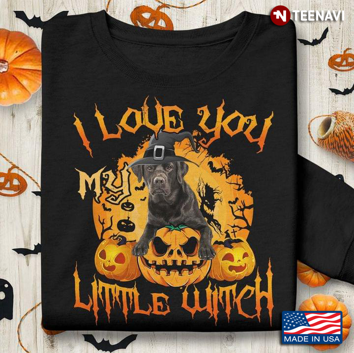 I Love You Little Witch Labrador Retriever Witch Funny Halloween Dog Lover