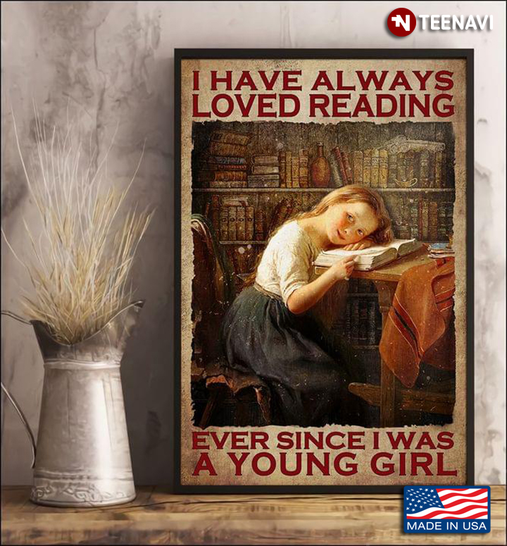 Vintage Little Girl Lying On Book I Have Always Loved Reading Ever Since I Was A Young Girl