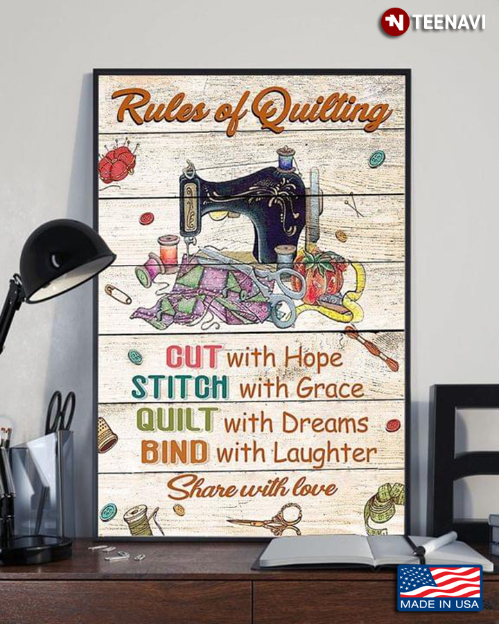 Vintage Sewing Machine & Quilting Tools Around Rules Of Quilting