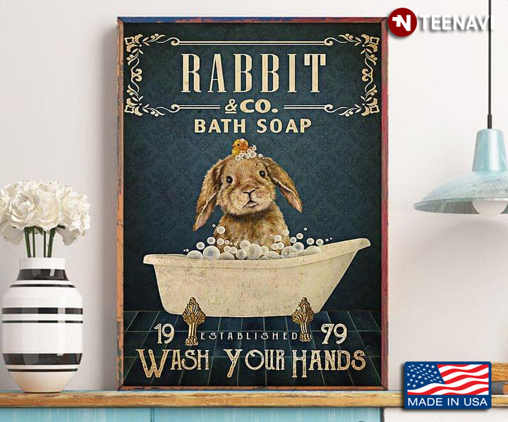 Vintage Rabbit & Rubber Duck & Co. Bath Soap Established 1979 Wash Your Hands