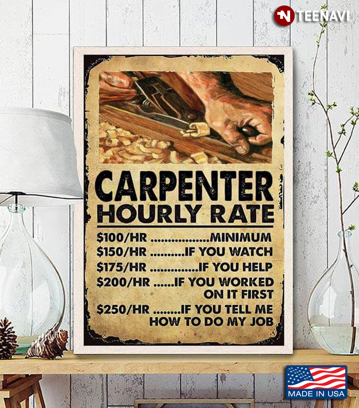 Vintage Carpenter Hourly Rate