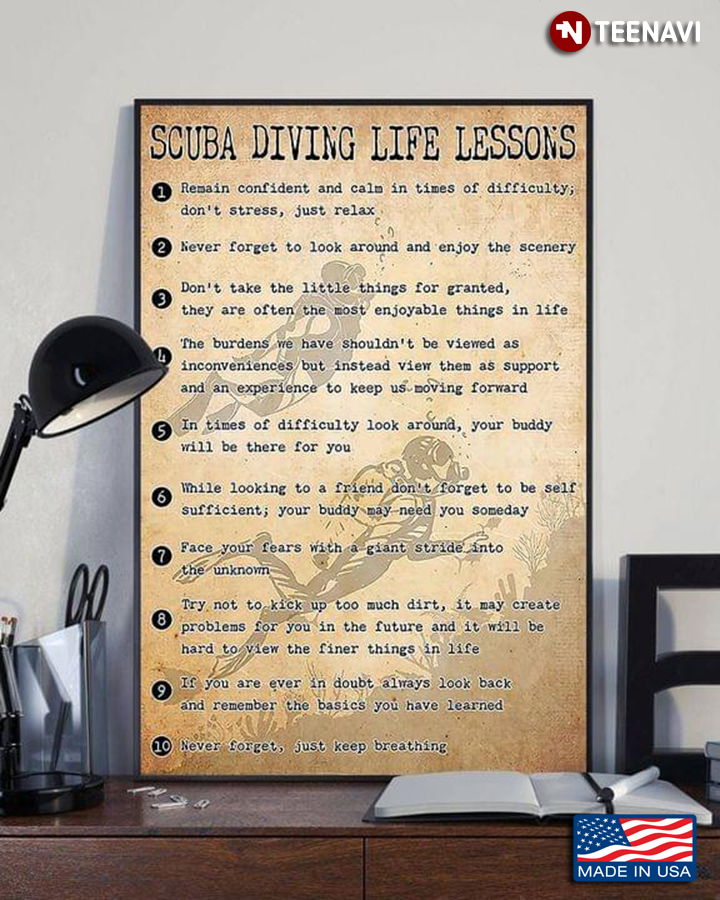 Vintage Scuba Diving Life Lessons