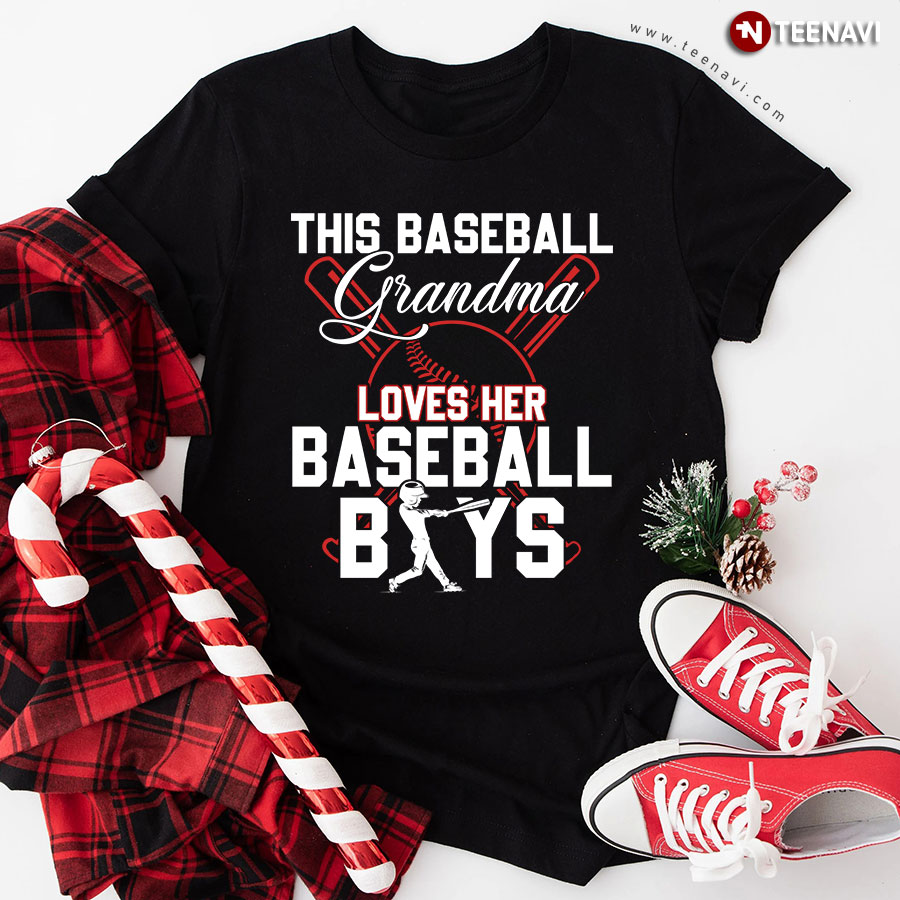 This Baseball Grandma Loves Her Baseball Boys for Sport Fans T-Shirt
