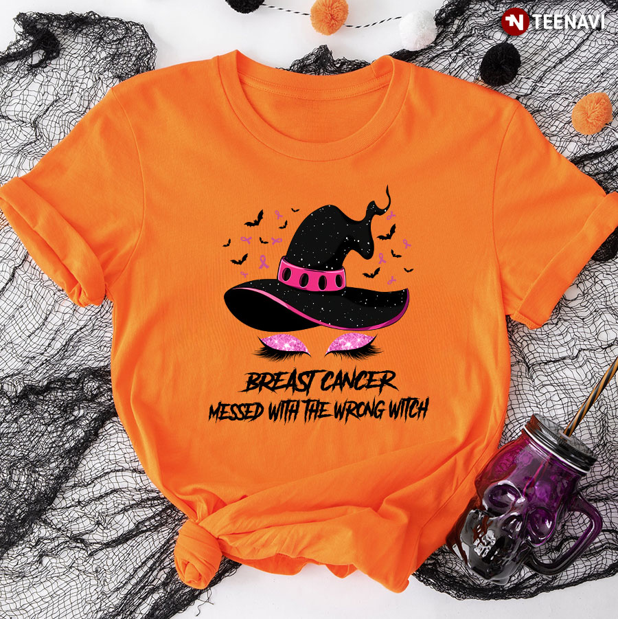 Breast Cancer Messed With The Strong Chick Witch For Halloween T-Shirt