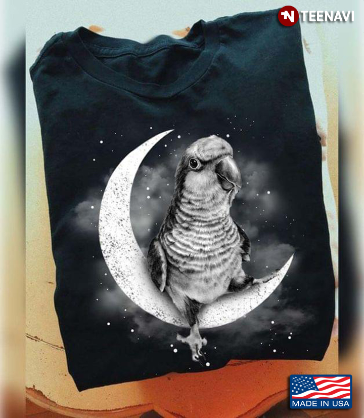Moon  And Parrot For Animal Lovers