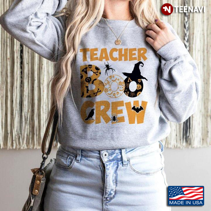 Teacher Boo Crew Halloween Boo Pumpkin For Teacher Lovers T-Shirt